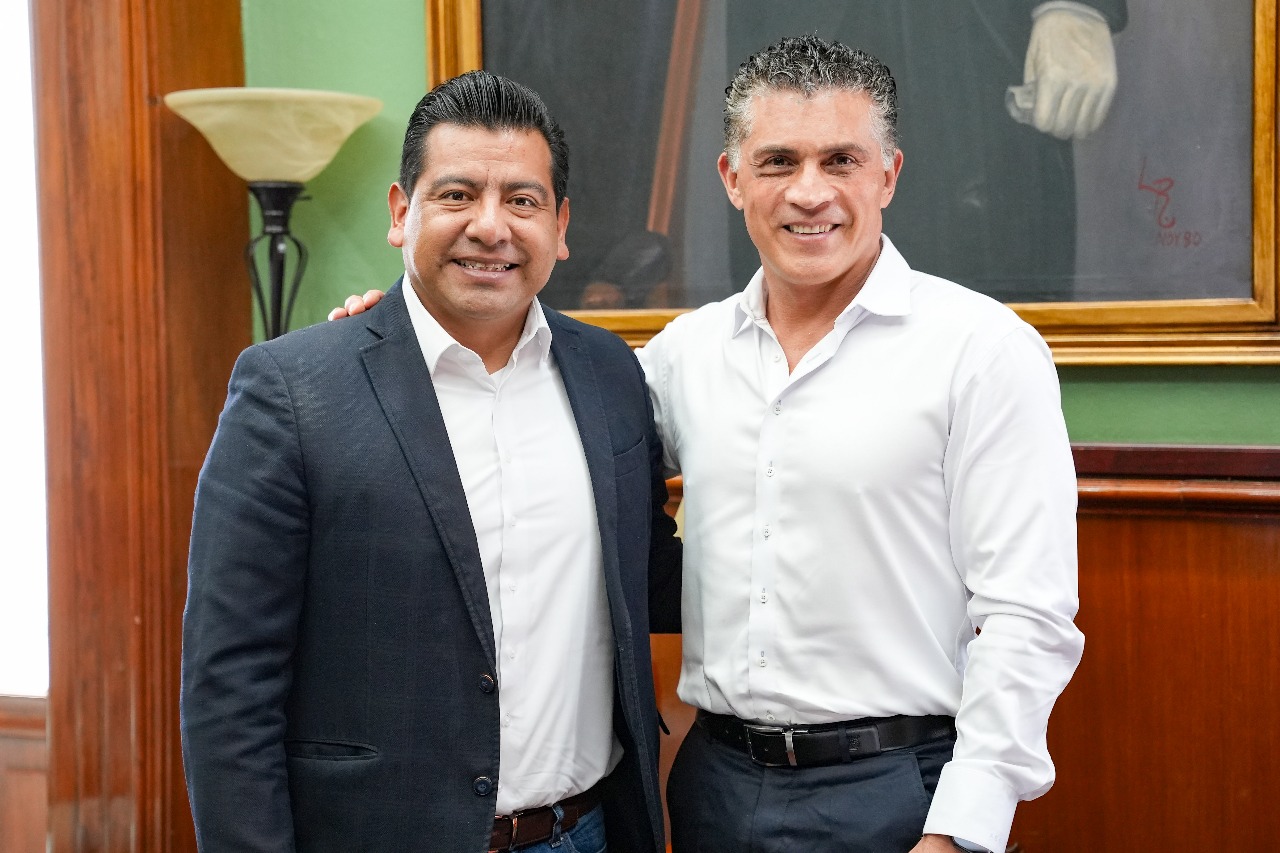 Celebra alcalde Alfonso Sánchez García reunión de trabajo con el titular de Fomtlax para impulsar acciones en favor de emprendedores